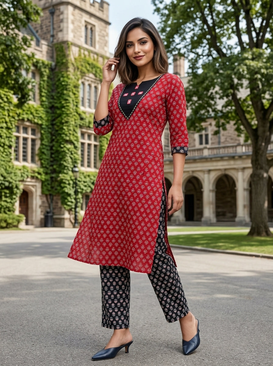 College-Going Vibe Kurti Set