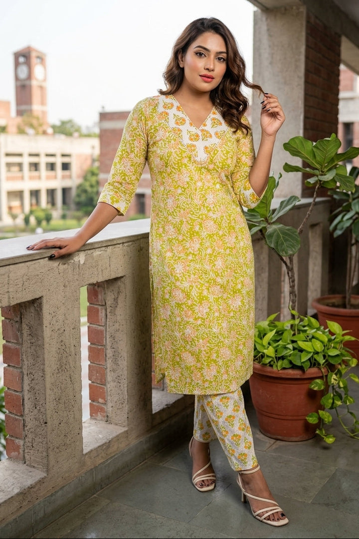 EthniCraze Cotton  Kurti Set