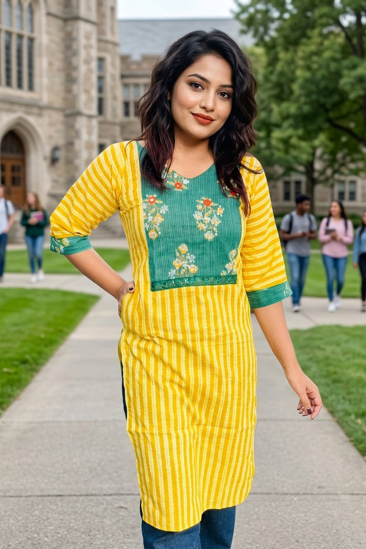 Sun Diva Cotton  Kurti
