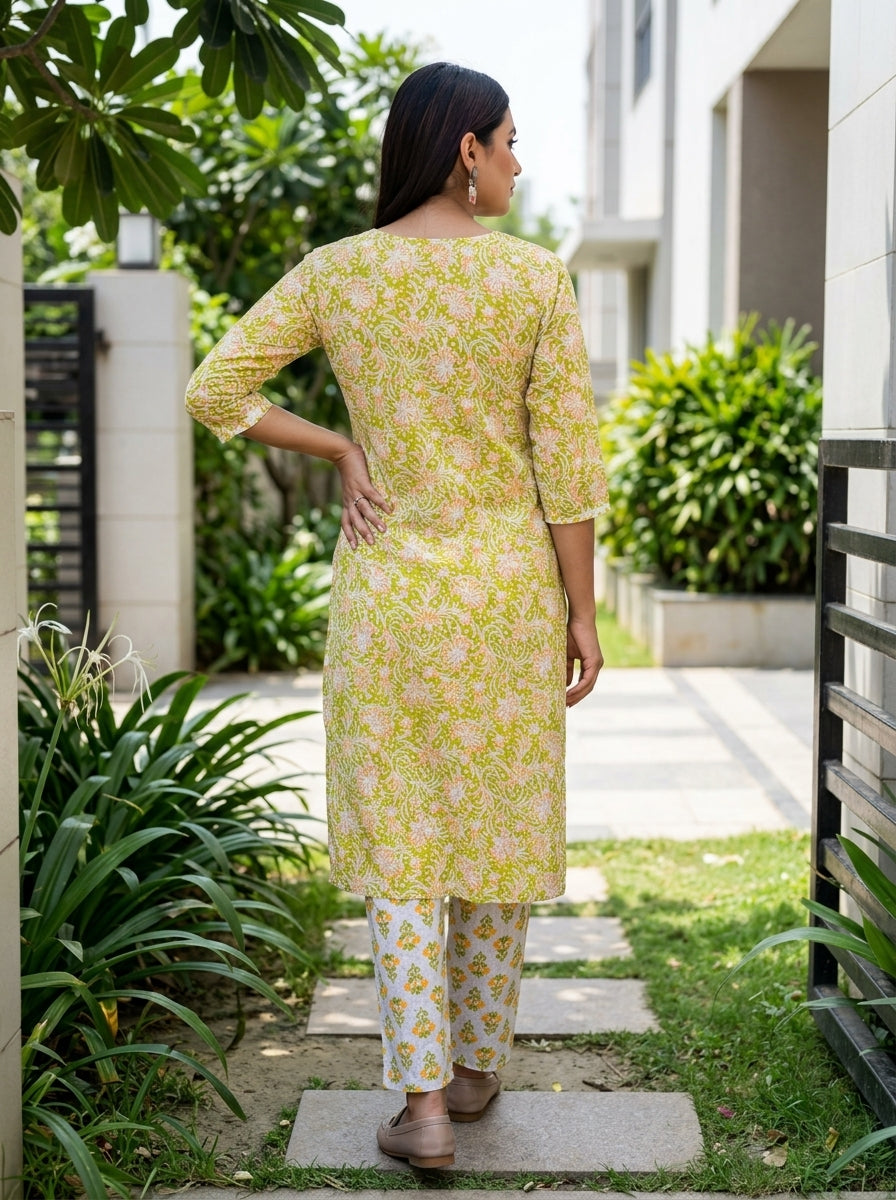 EthniCraze Cotton  Kurti Set