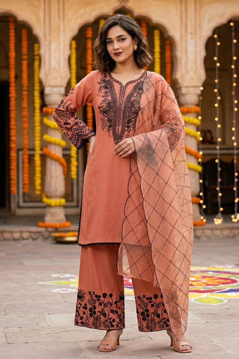 The Pastel Edit Partywear Kurti Set