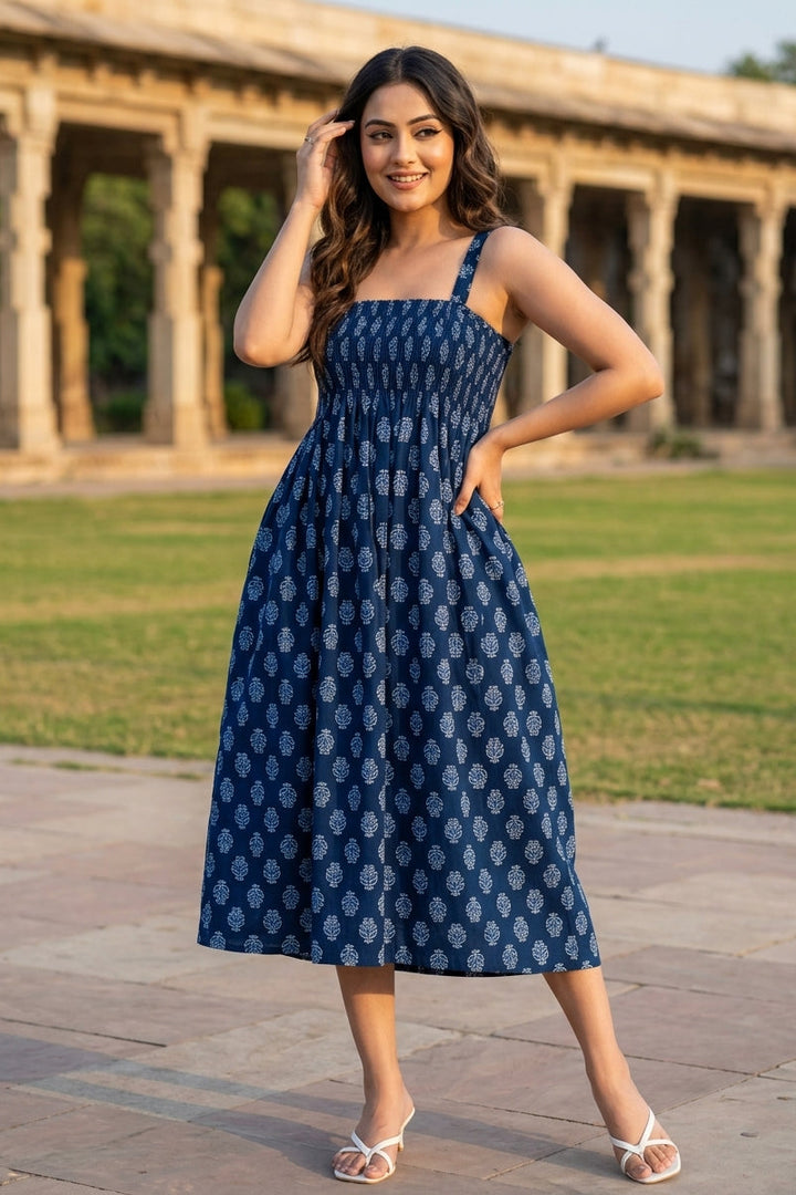 Blue Star Cotton Dress