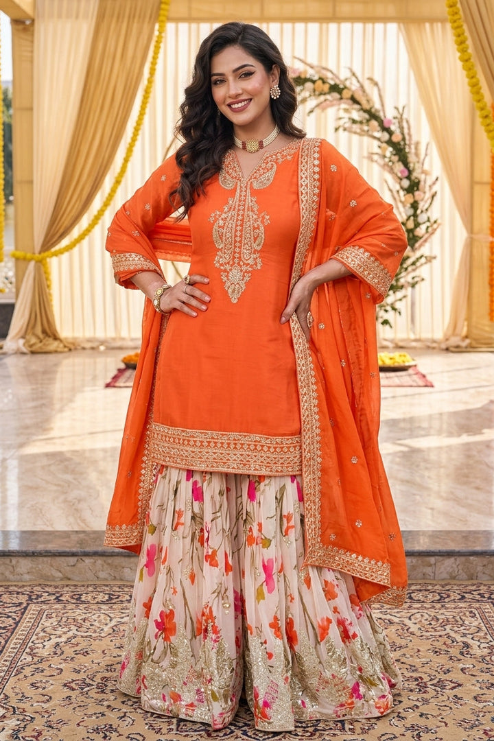 Enticing Bliss Designer Sharara Set