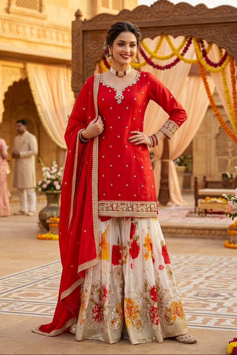 Enticing Bliss Designer Sharara Set