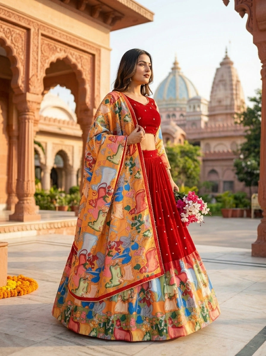 Raas Rangini Georgette Lehenga