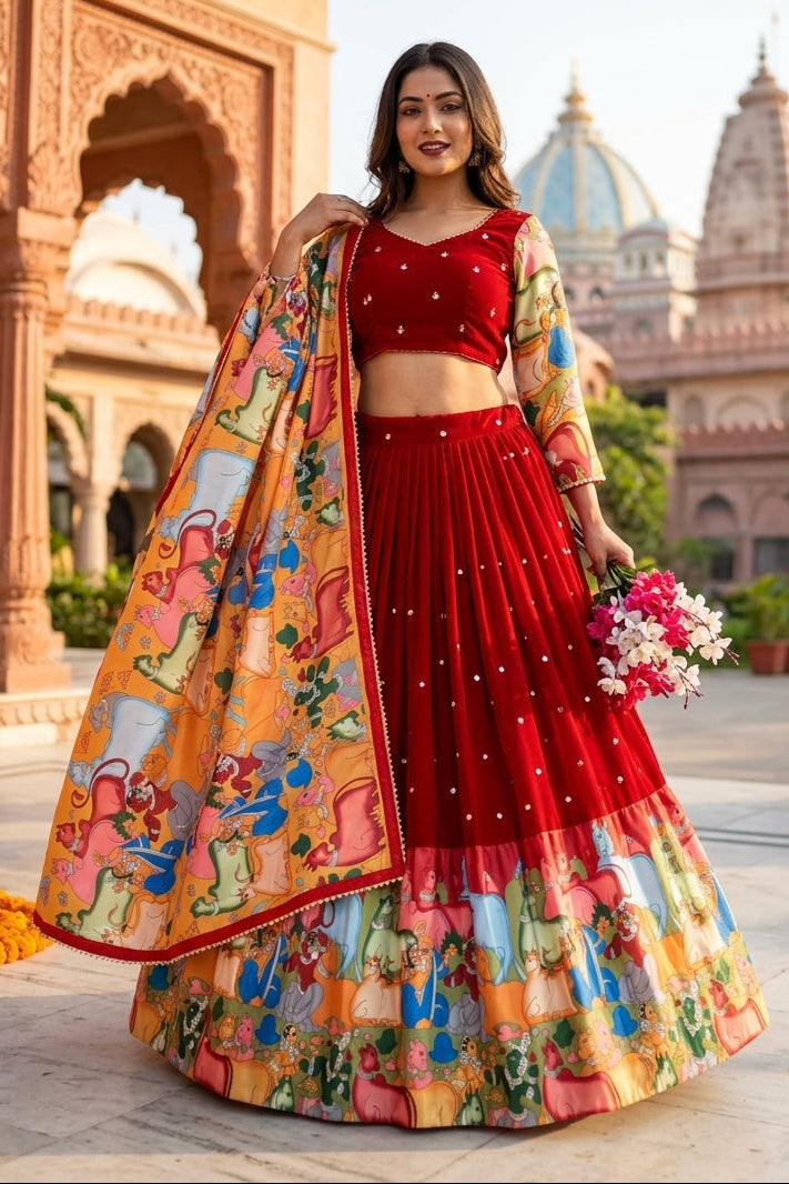 Raas Rangini Georgette Lehenga