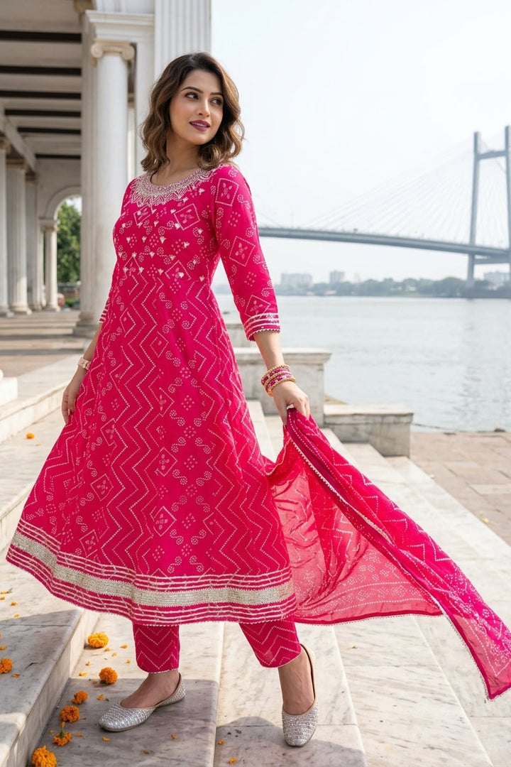 Royal Charm-Anarkali Kurti Set