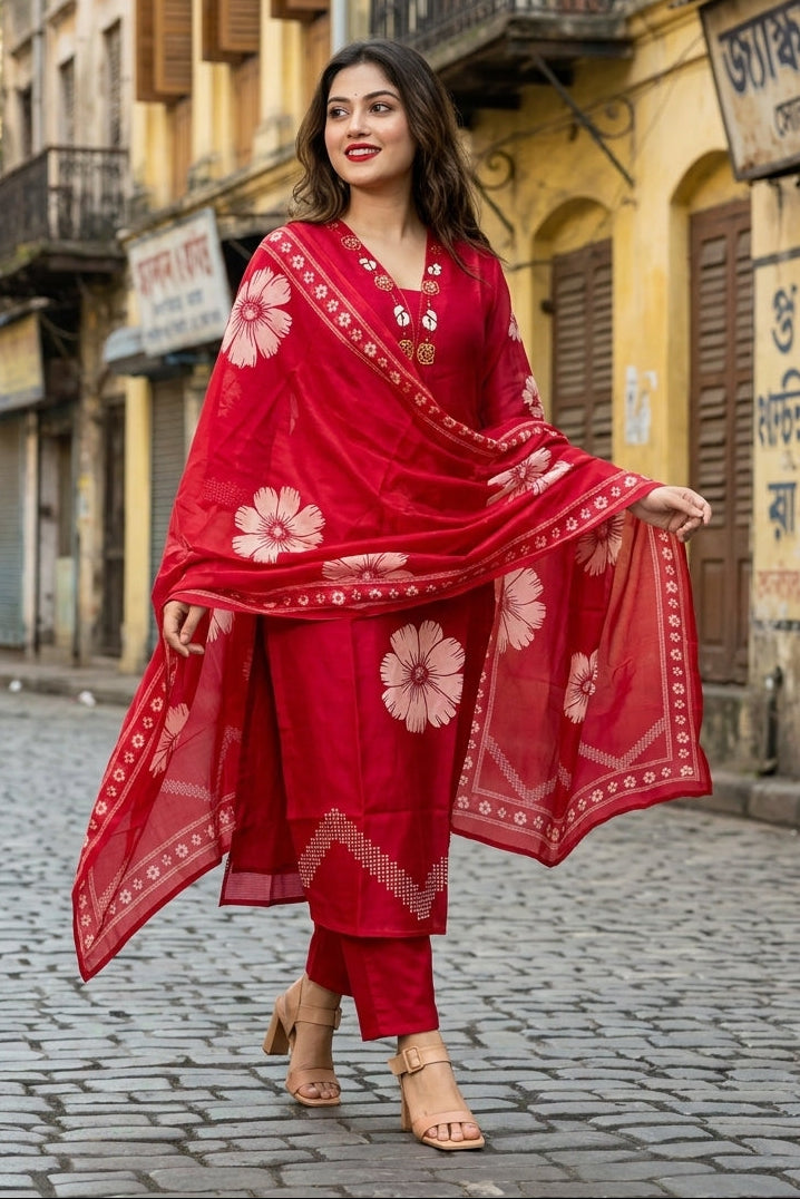 Cheers To Love Cotton Suit Set