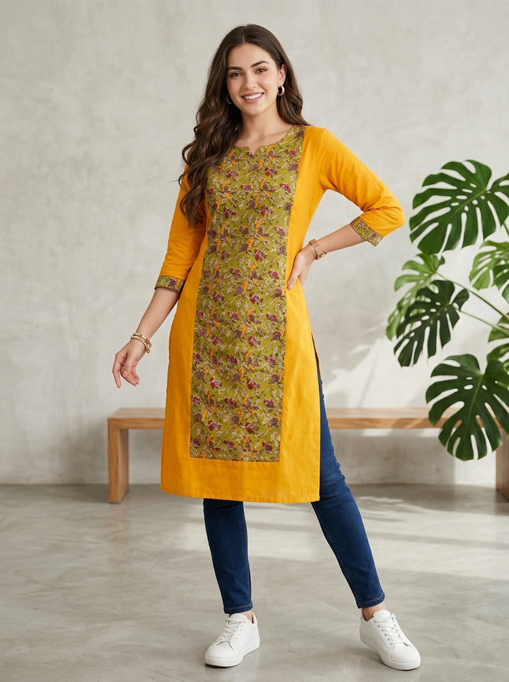 Green Fashion -Pure Sustainable Hand Block Kalamkari  Kurti