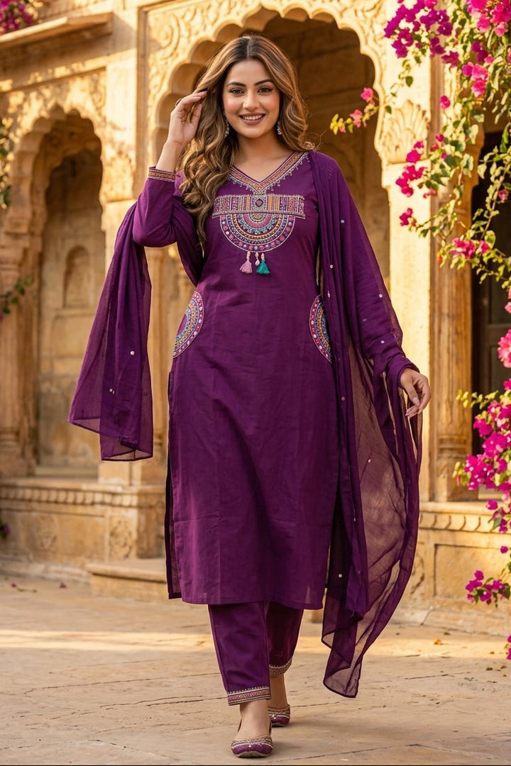 Olivina Cotton Kurti Set