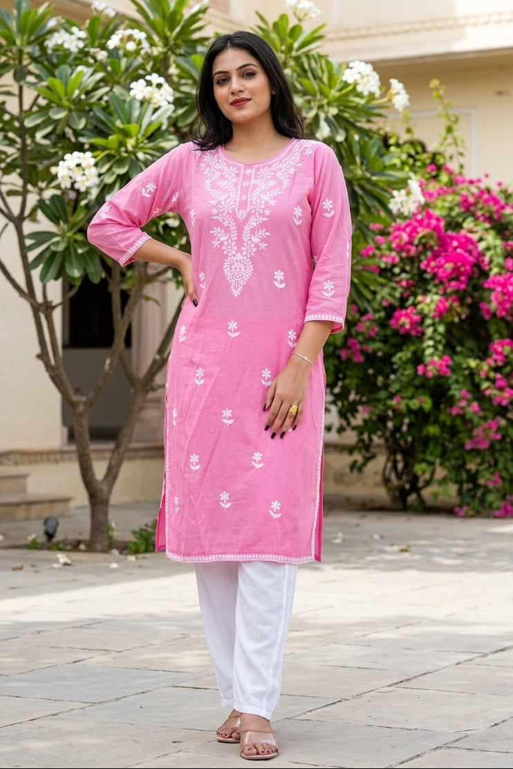 Contrasting Color With Kurti Set