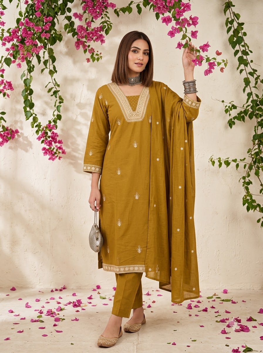 Falling for You Cotton Kurti Set