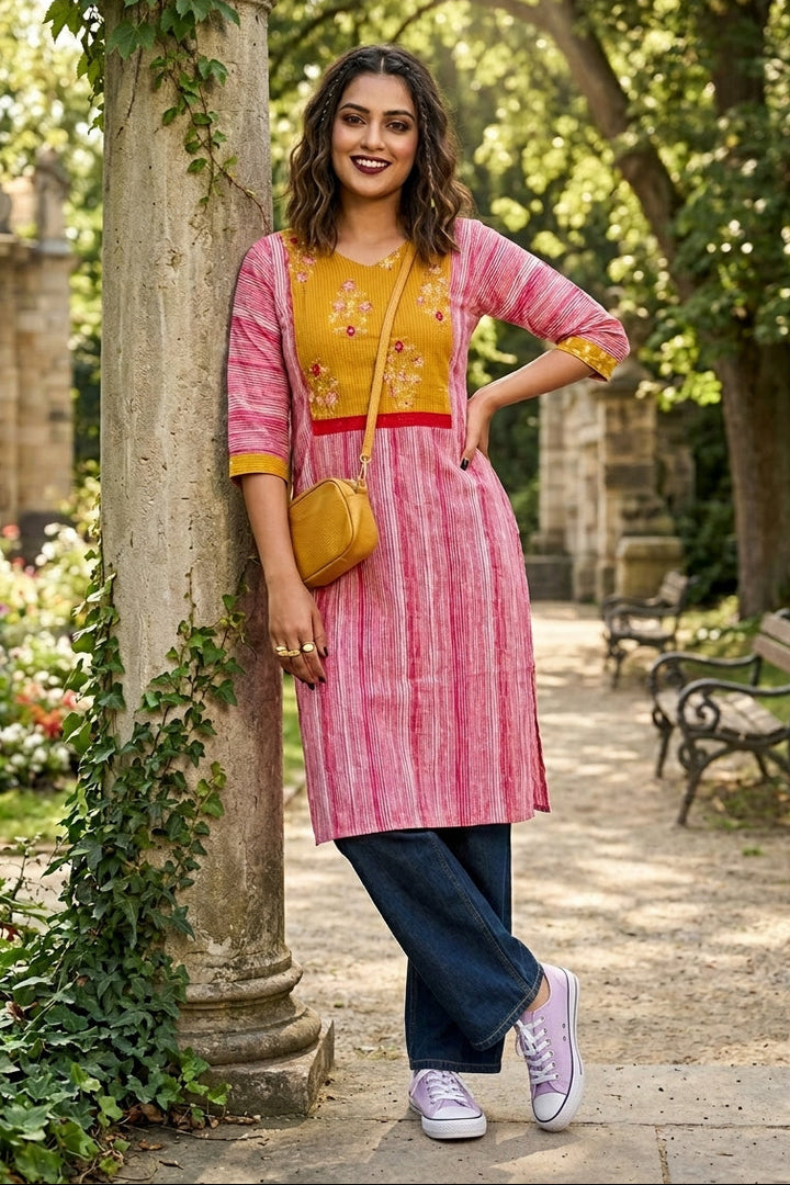 Sun Diva Cotton  Kurti