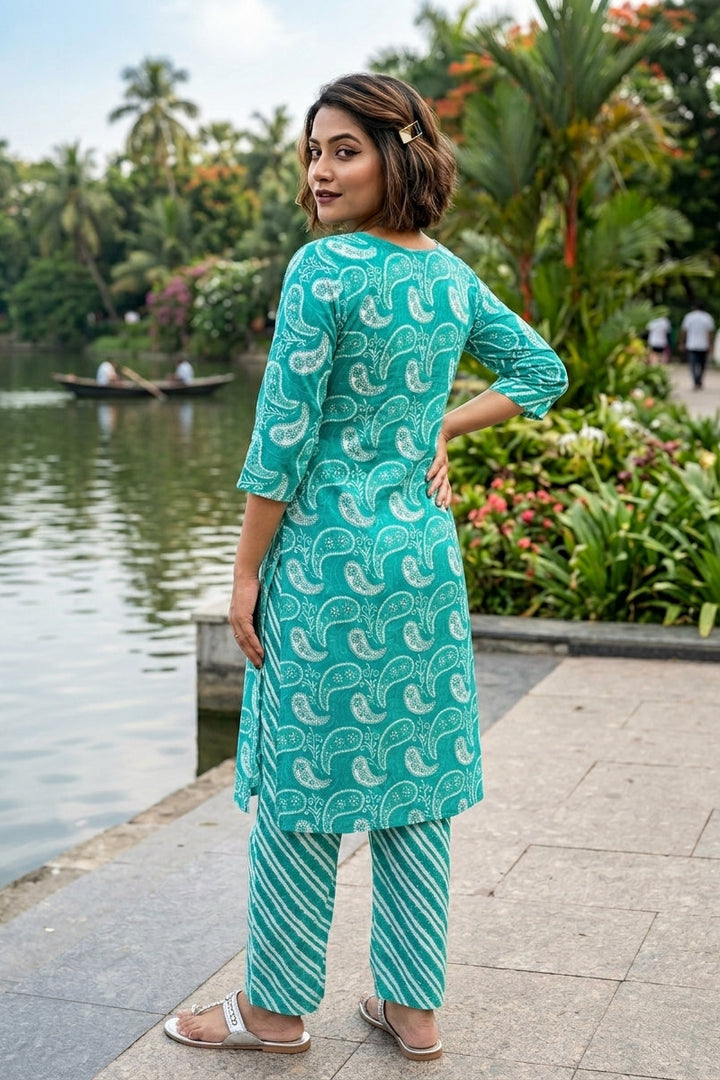 Cloud Kiss Cotton  Kurti Set