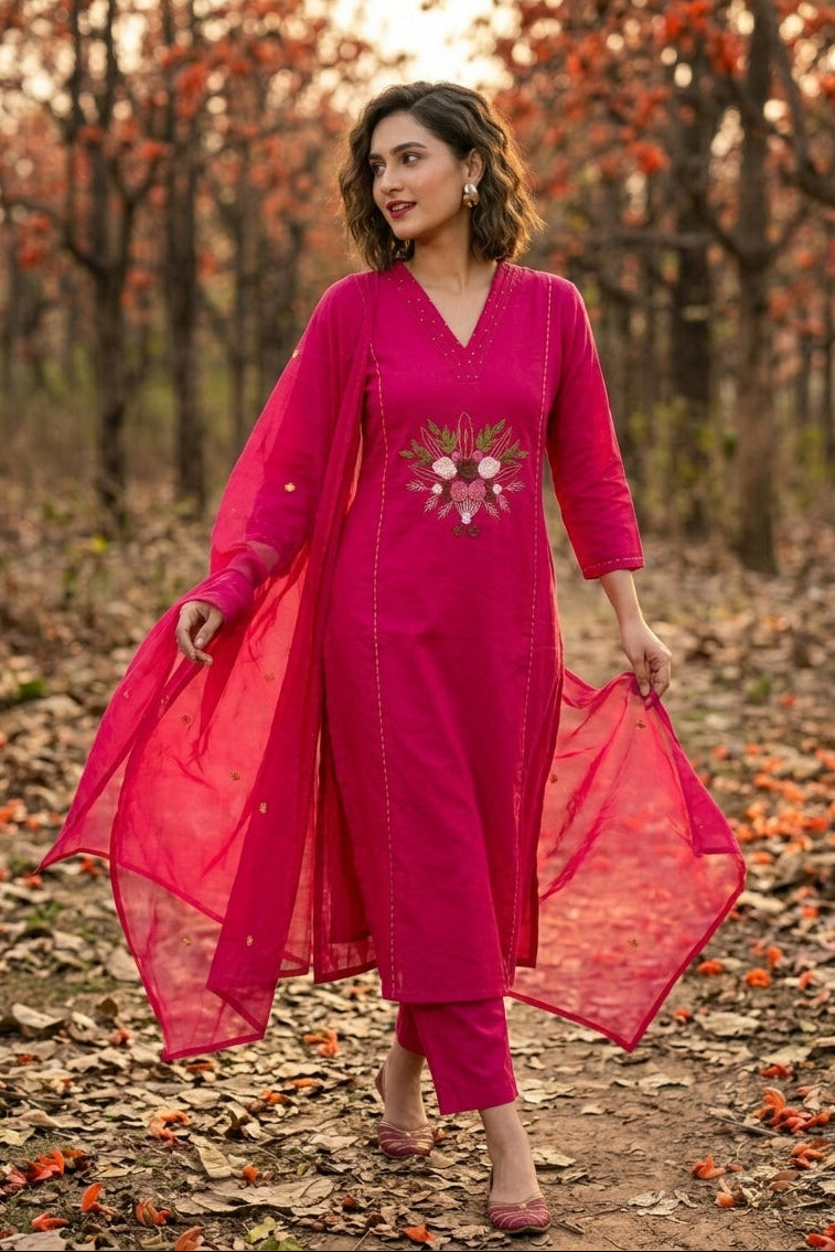 Rainbow Dreams Cotton Kurti Set