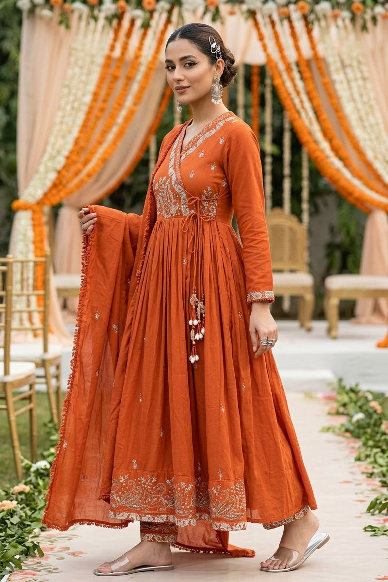 Dawn Drizzle Cotton Kurti Set