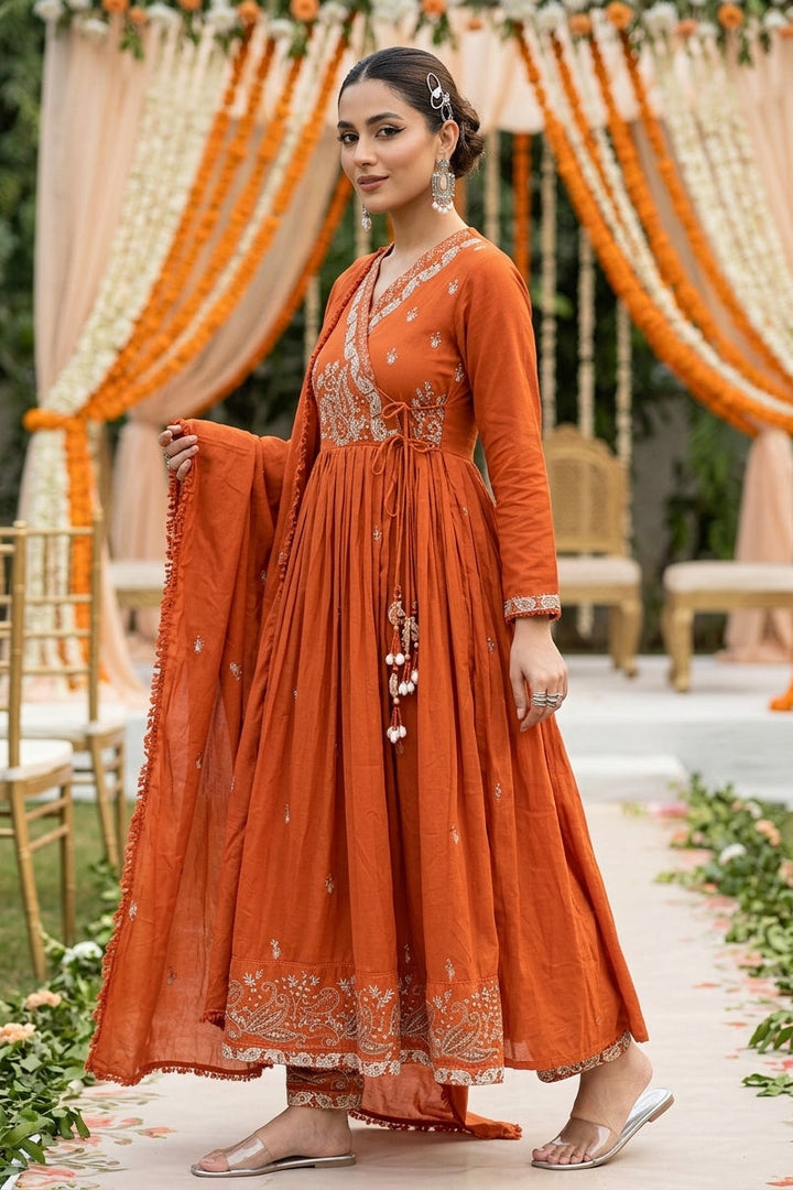 Dawn Drizzle Cotton Kurti Set