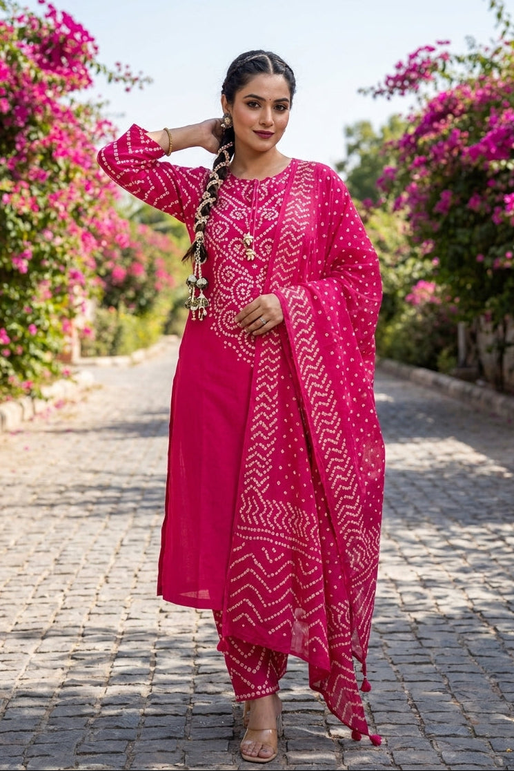 Crispy Cute Cotton Kurti Set