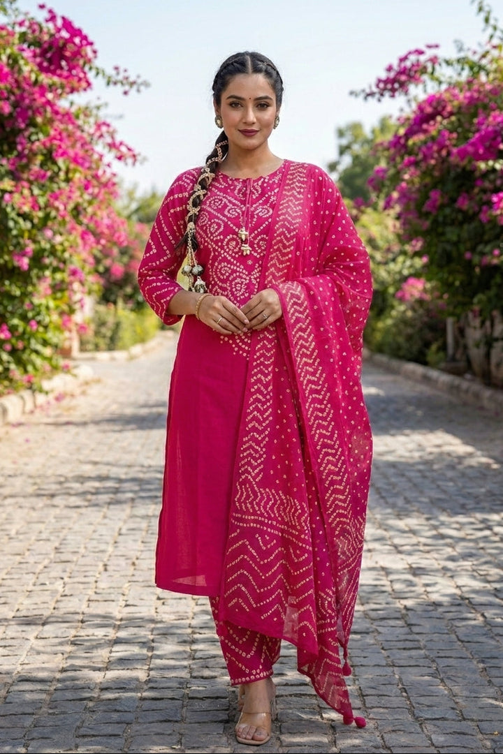 Crispy Cute Cotton Kurti Set