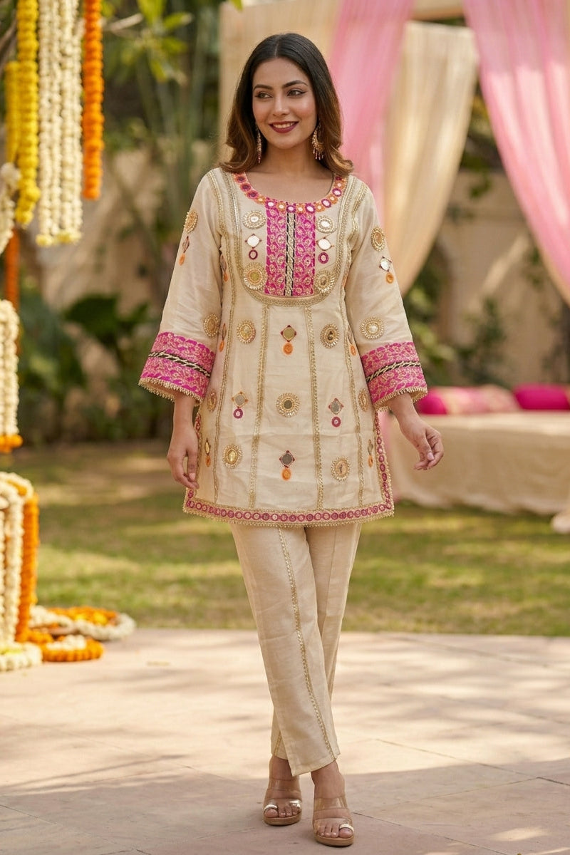 Winter Bloom Designer Sharara Set