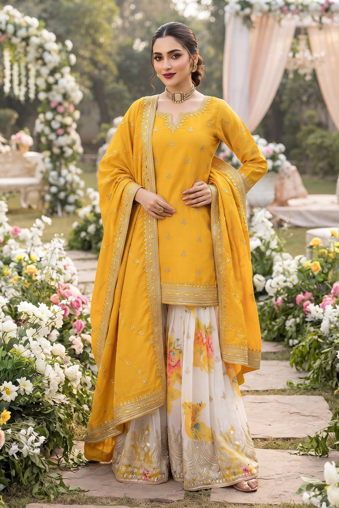 Enticing Bliss Designer Sharara Set