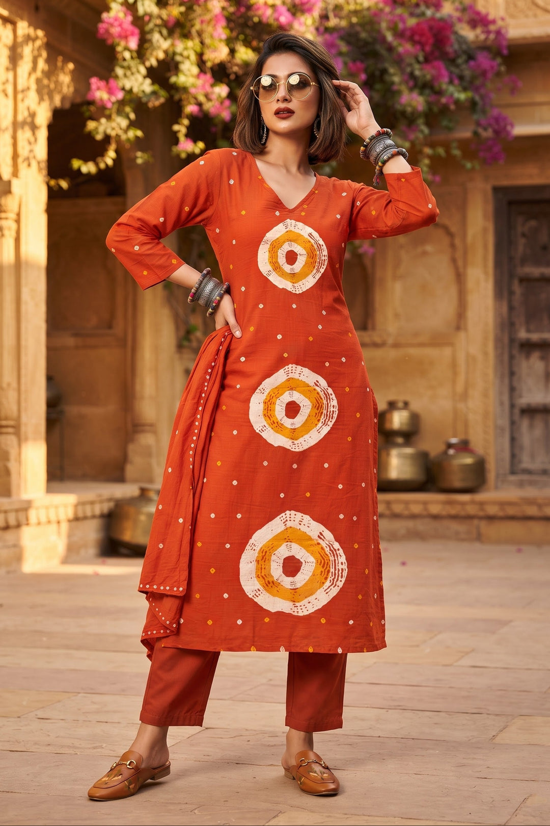 Fable and flame Cotton Kurti Set