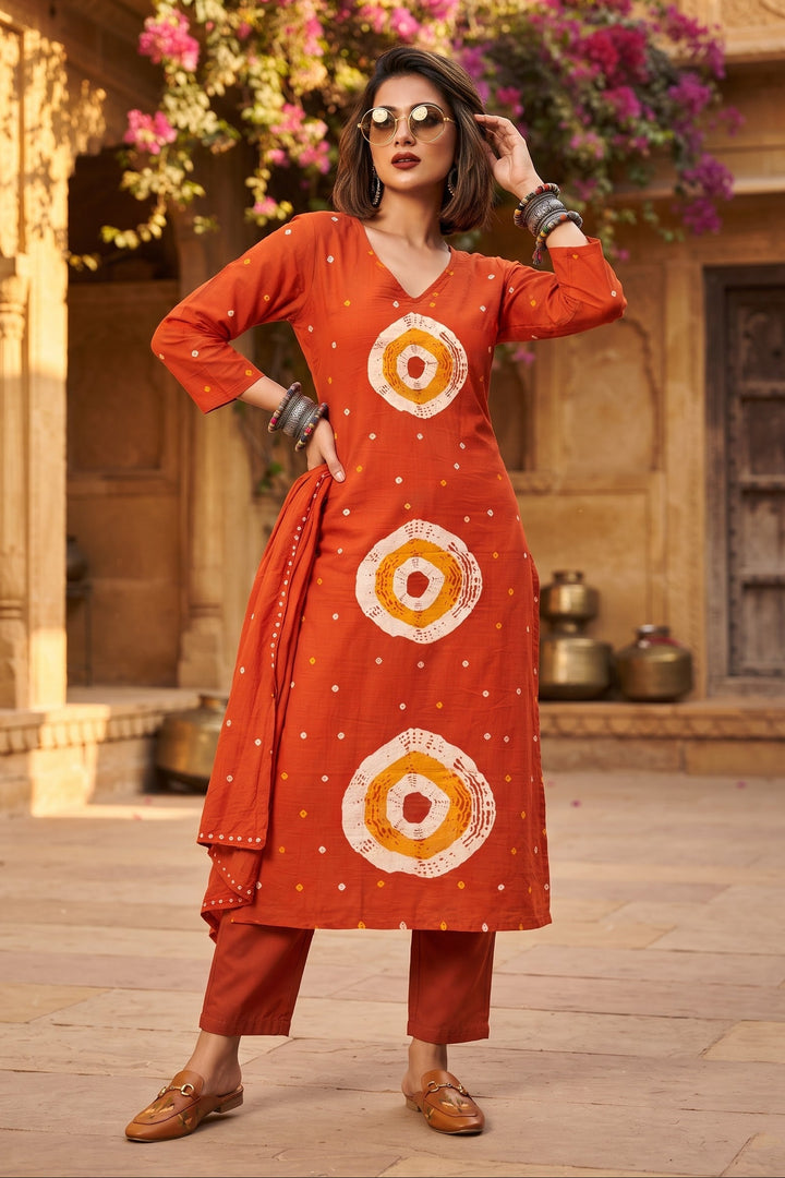 Fable and flame Cotton Kurti Set