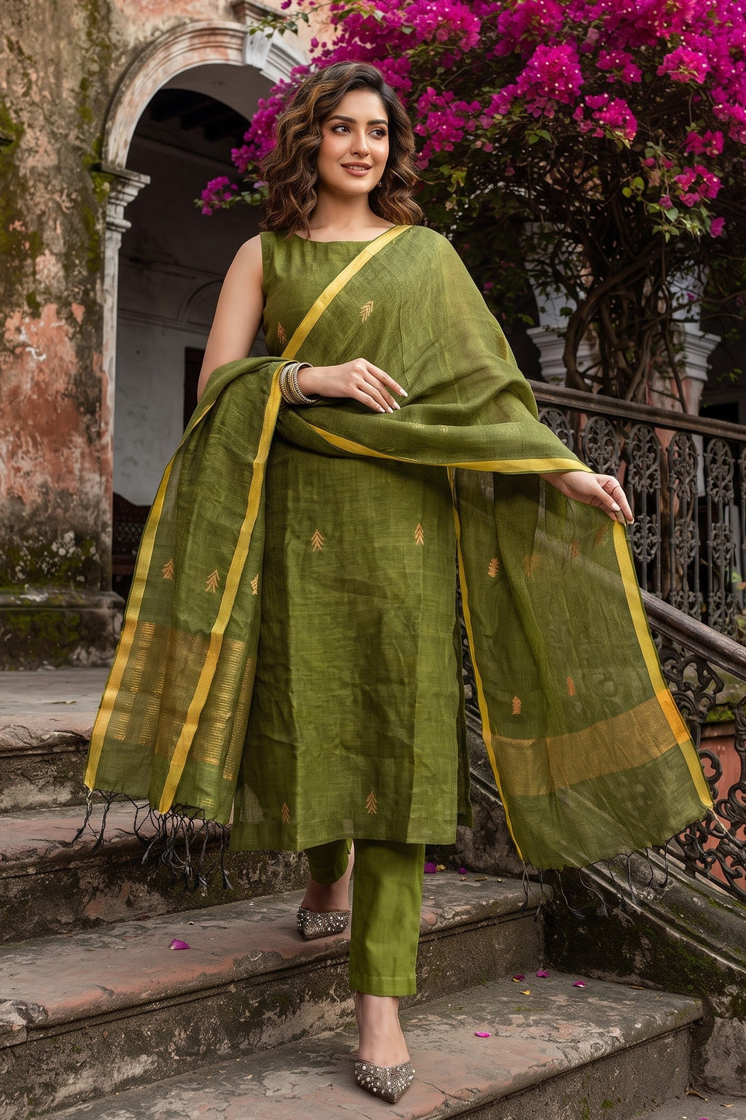 Chasing Sunshine Linen Kurti Set