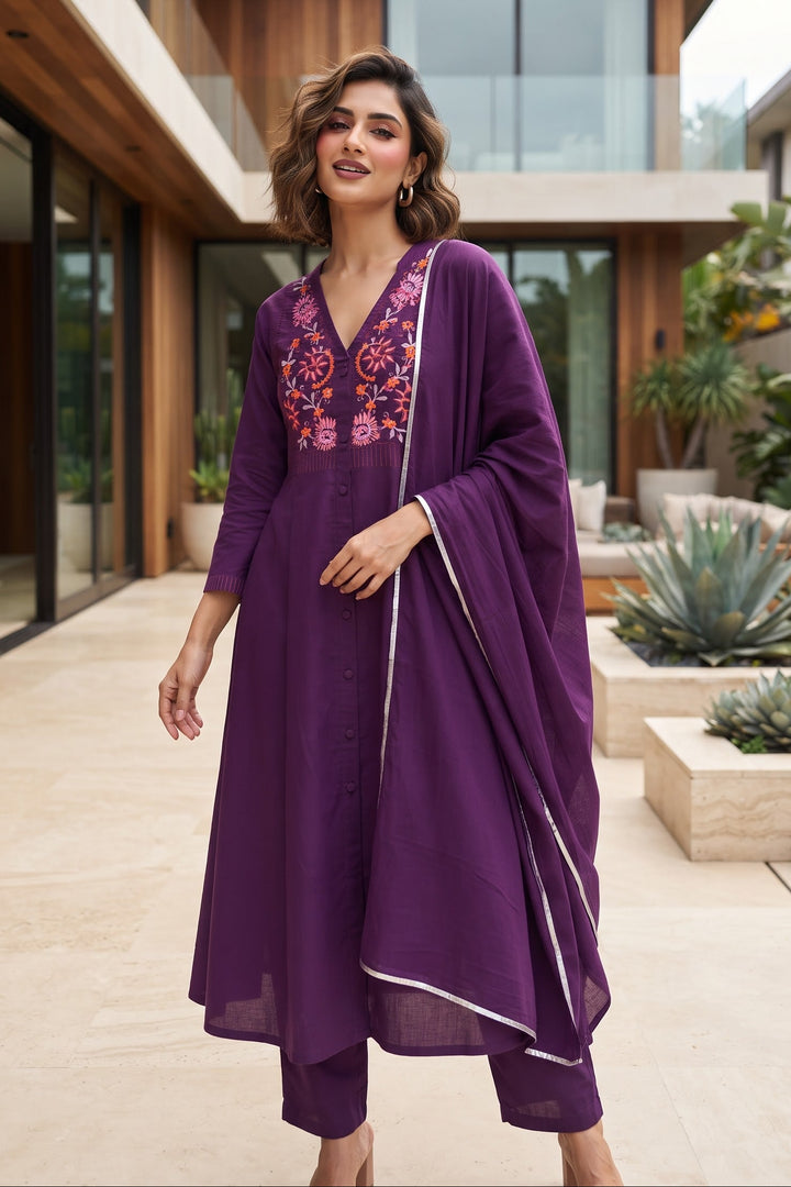 Morning Dew Cotton Kurti set