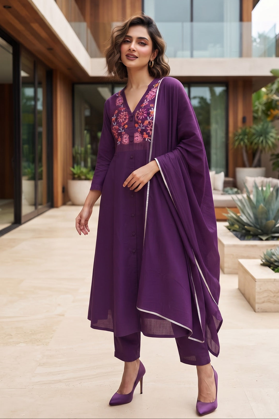 Morning Dew Cotton Kurti set