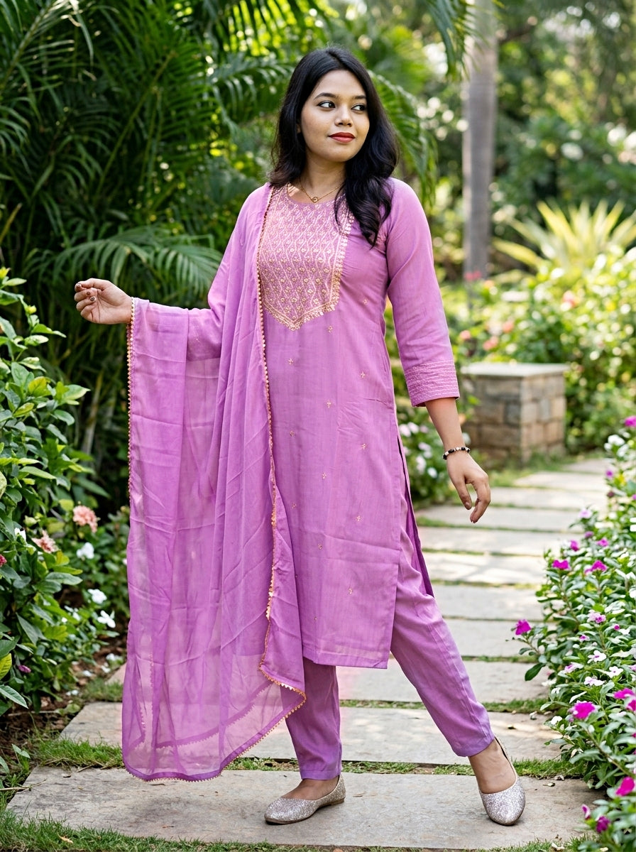 An Ode To Tradition Rayon Kurti Set