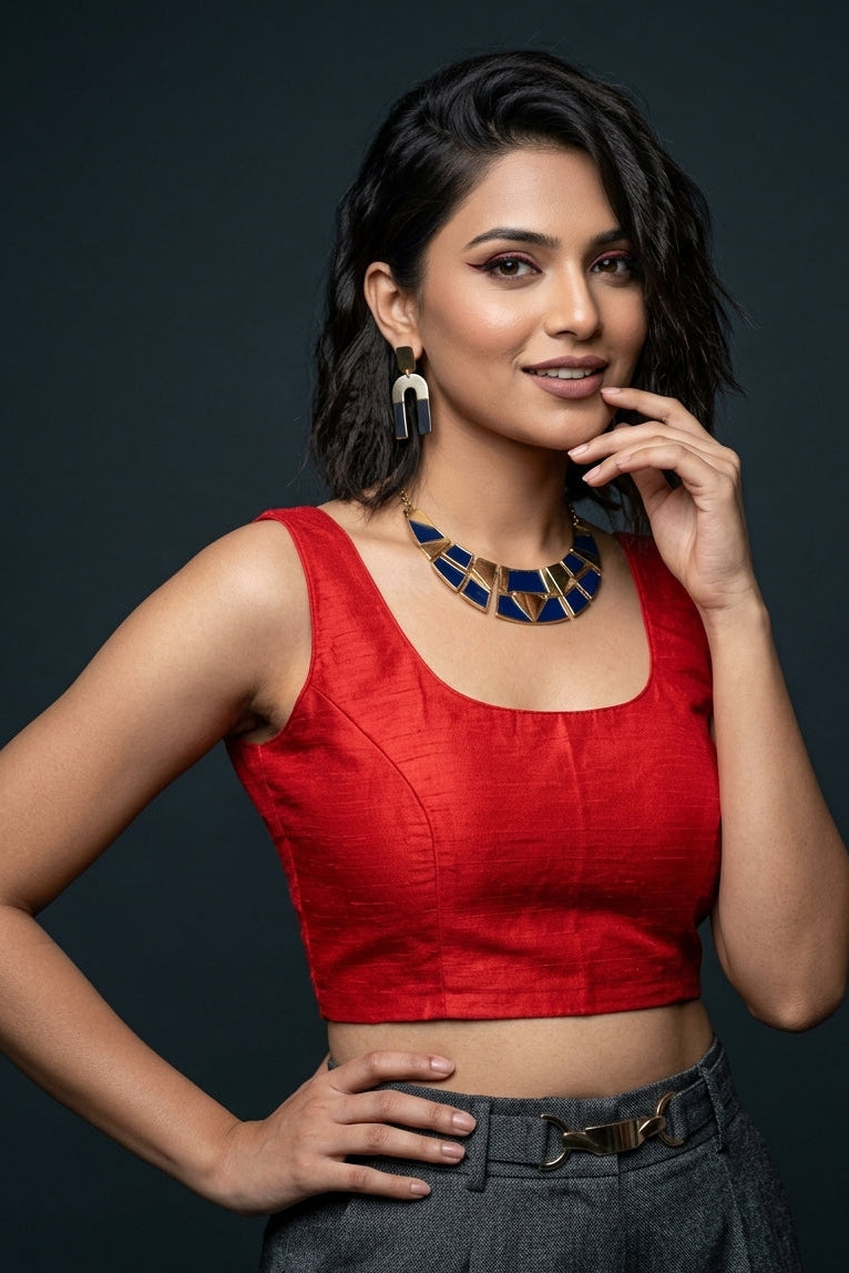 Scarlet Sovereign -  Solid Fancy Designer Blouse
