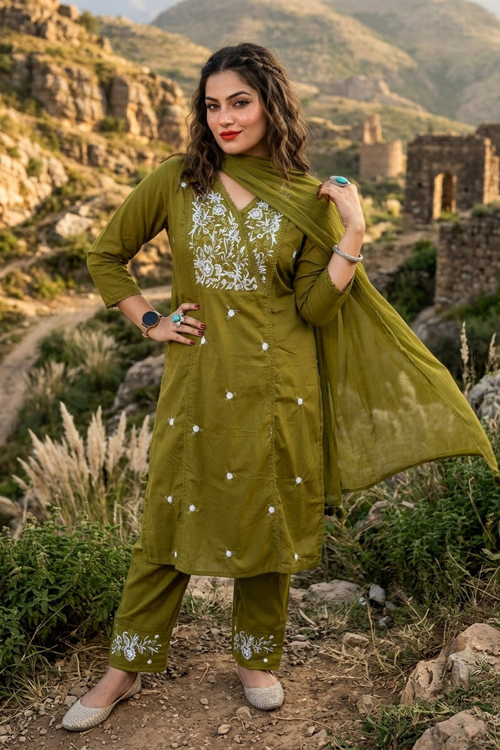 Special Occasion Cotton Kurti Set