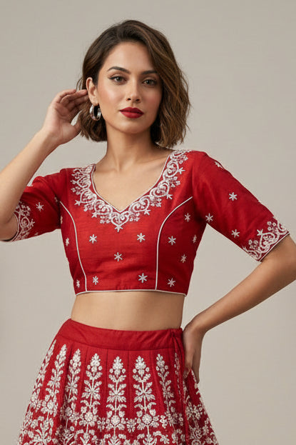 Royal Sindoor( Silk Blouse)