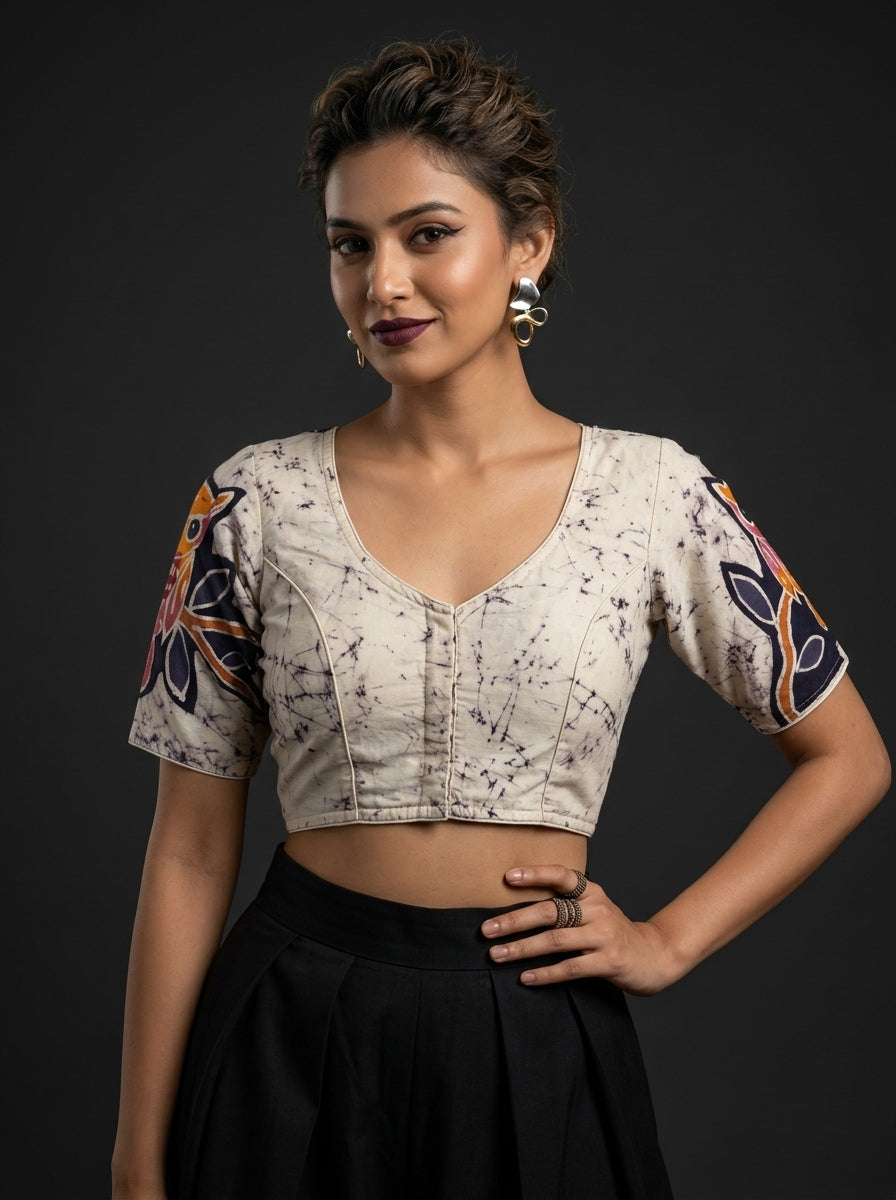 Signature Bird Art Blouse