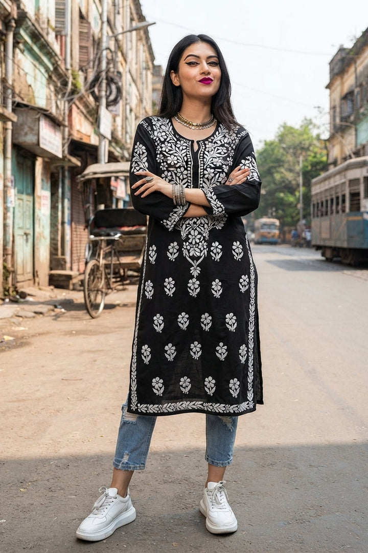Wheel Of Peace Rayon Kurti Set