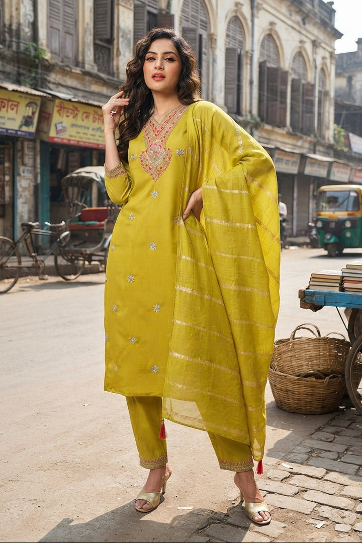 Feeling The Joy Silk Kurti Set