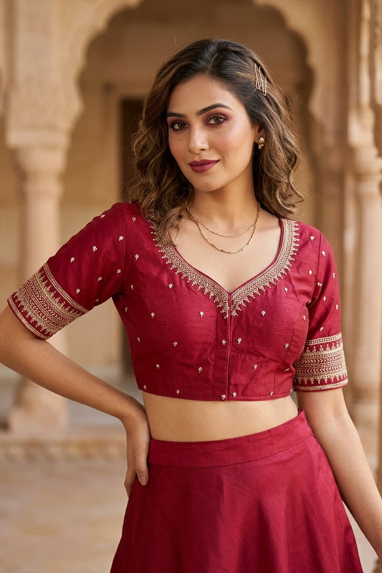Royal Radiance Designer Silk Blouse