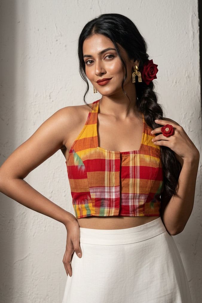 Summer Friendly Gamcha Blouse