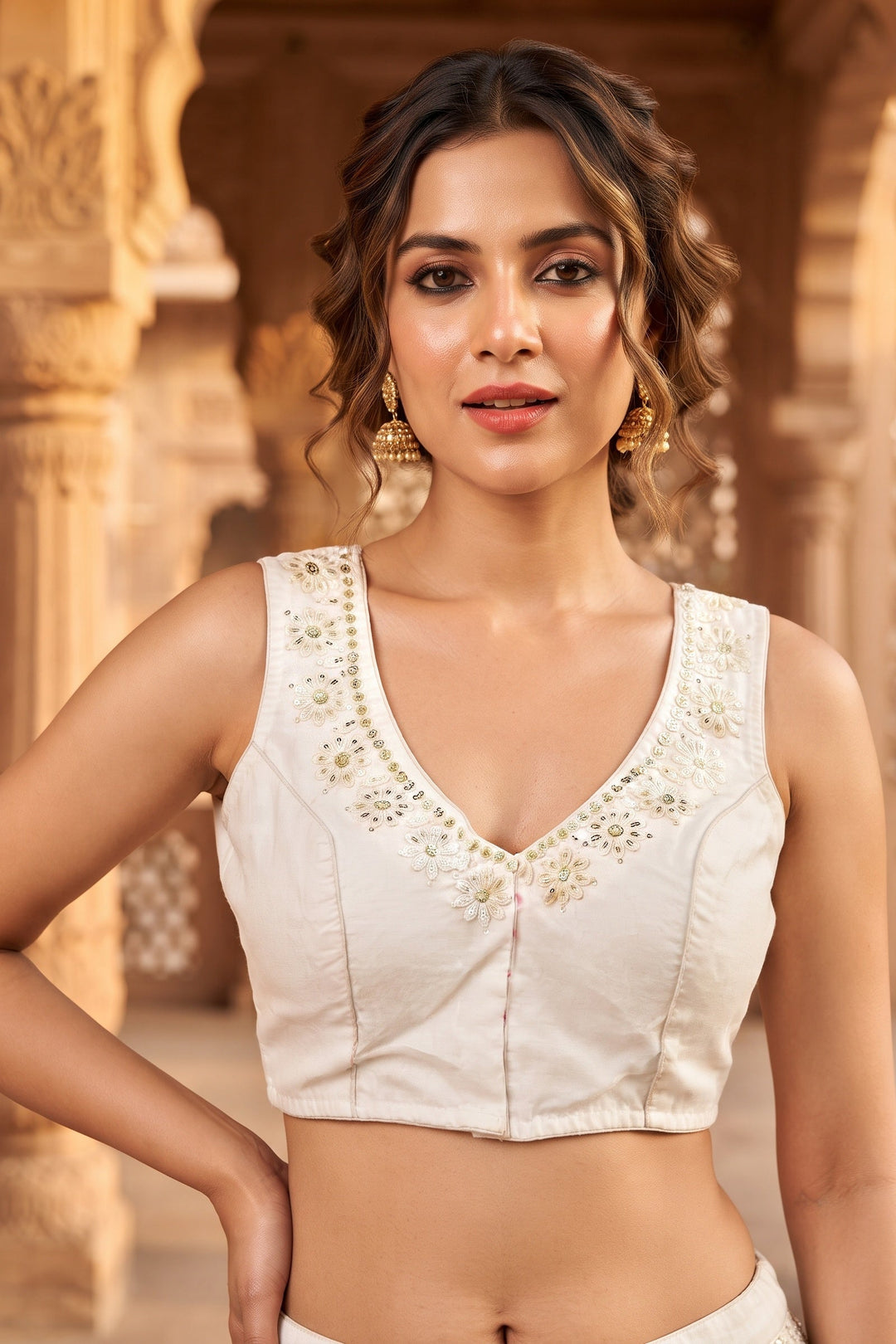 Scarlet Daisy Designer Organaja  Blouse