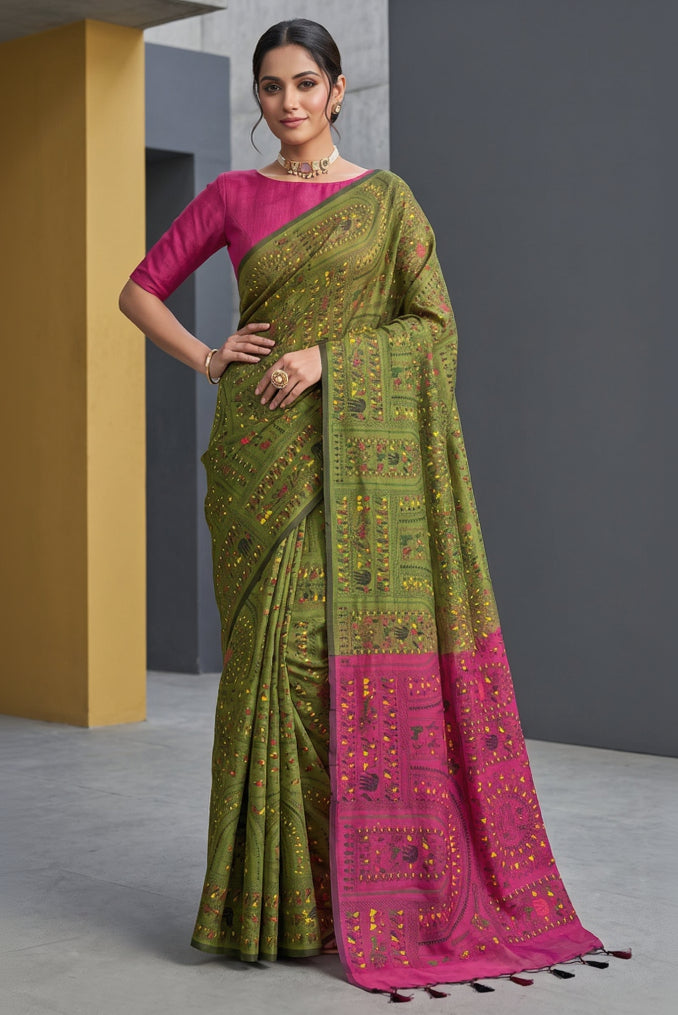 Melody of Colors Cotton Silk Saree
