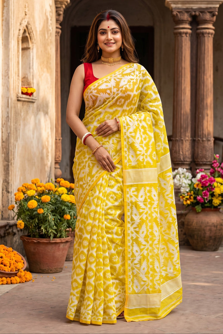 Neel Komol ( নীল কমল )Bengal Jamdani Saree