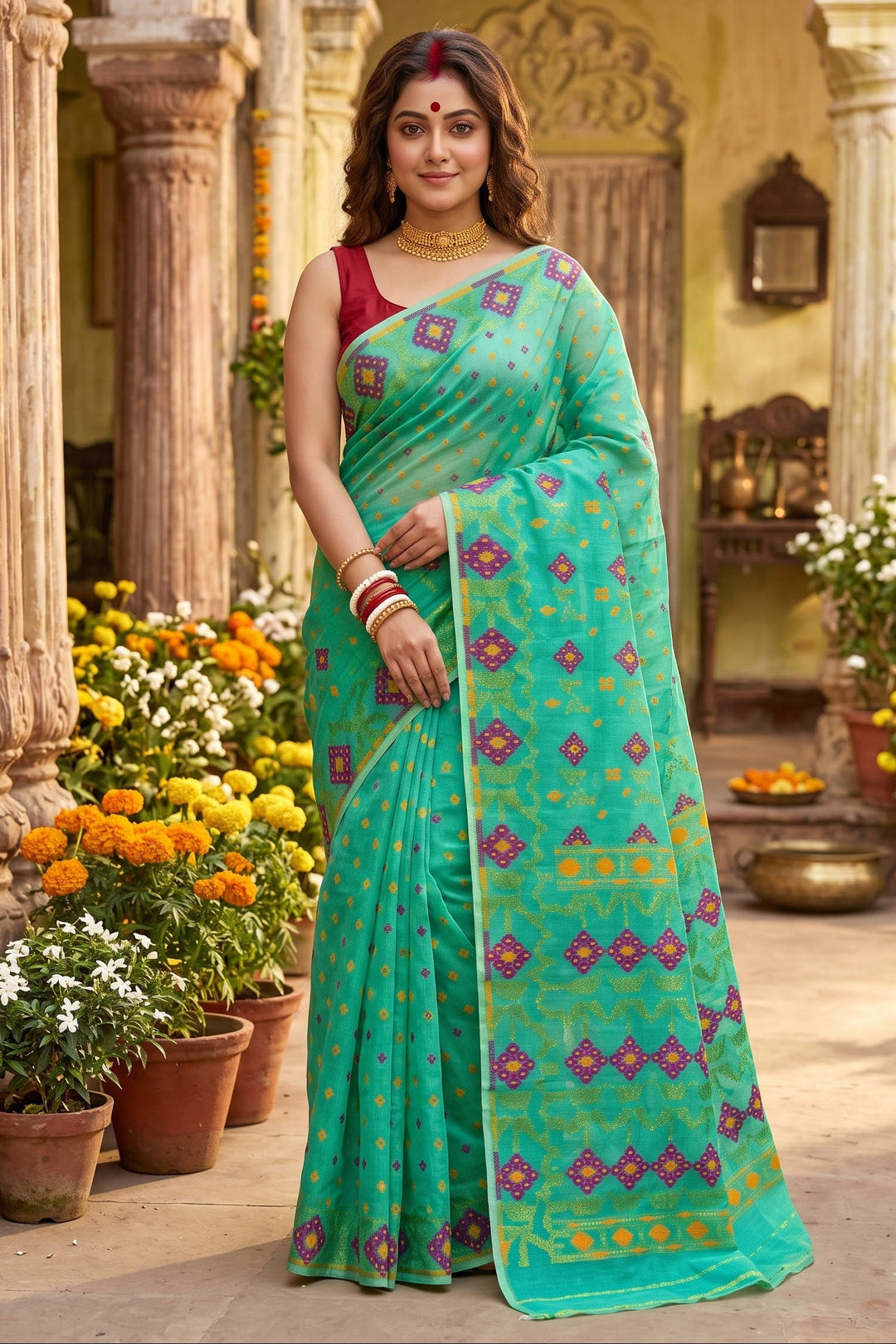 Bonediyana (বনেদিয়ানা)Bengal Jamdani Saree