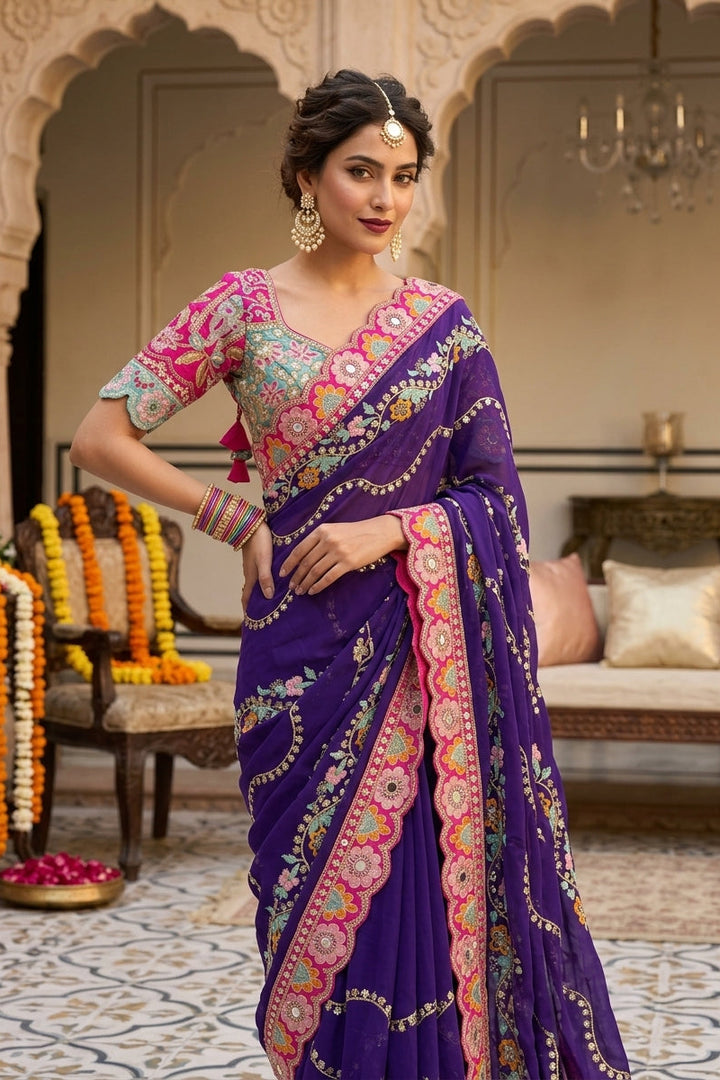 Wedding Vibe Rangoli Silk Saree