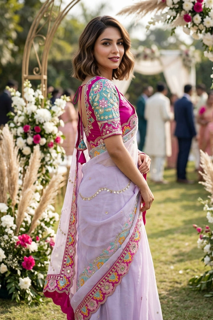 Wedding Vibe Rangoli Silk Saree
