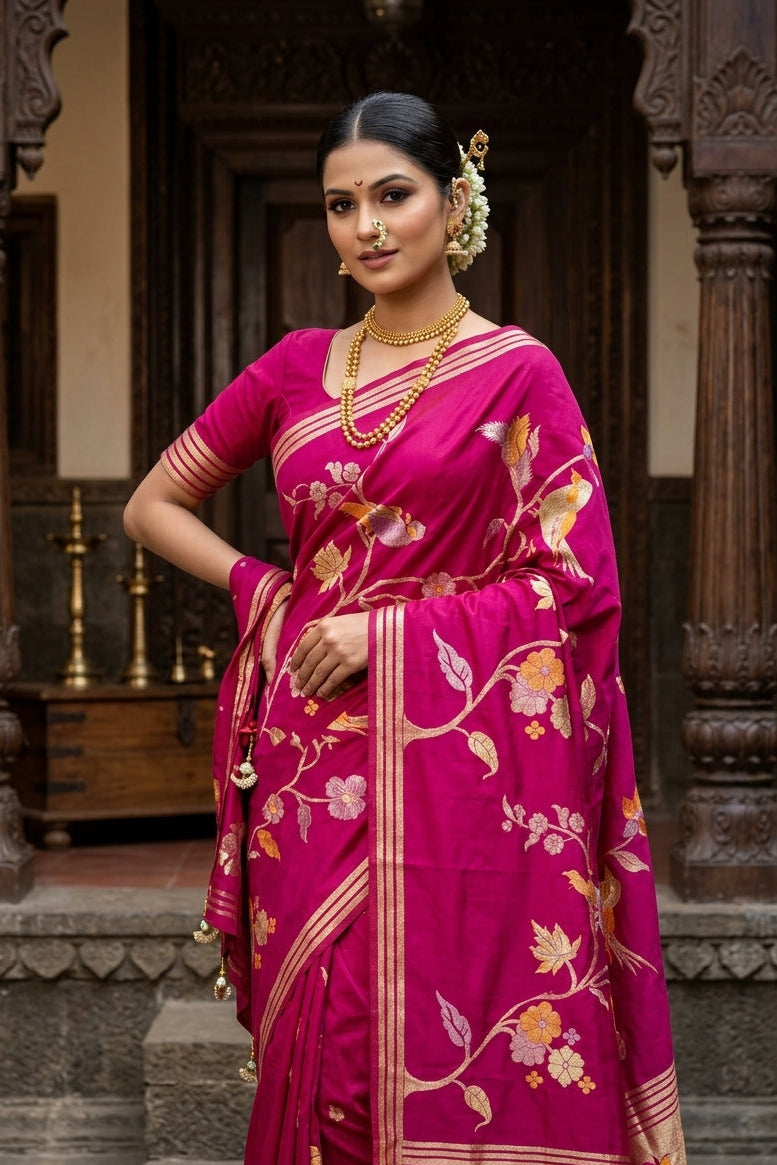 Rhythm of Drapes Crepe Khaddi Silk Saree