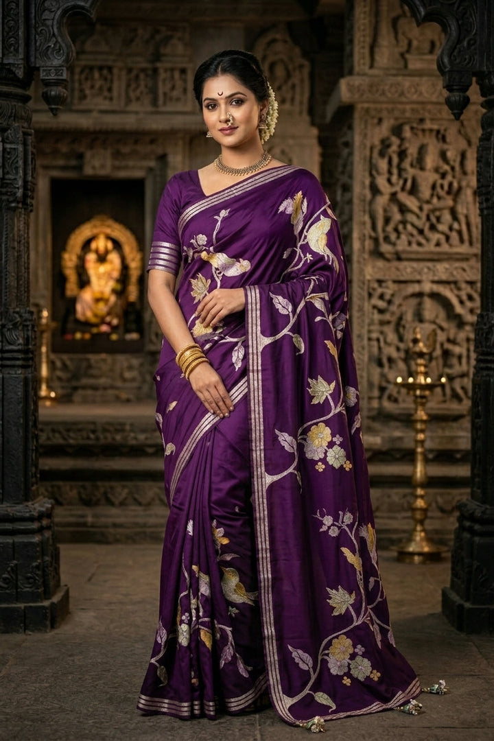 Rhythm of Drapes Crepe Khaddi Silk Saree