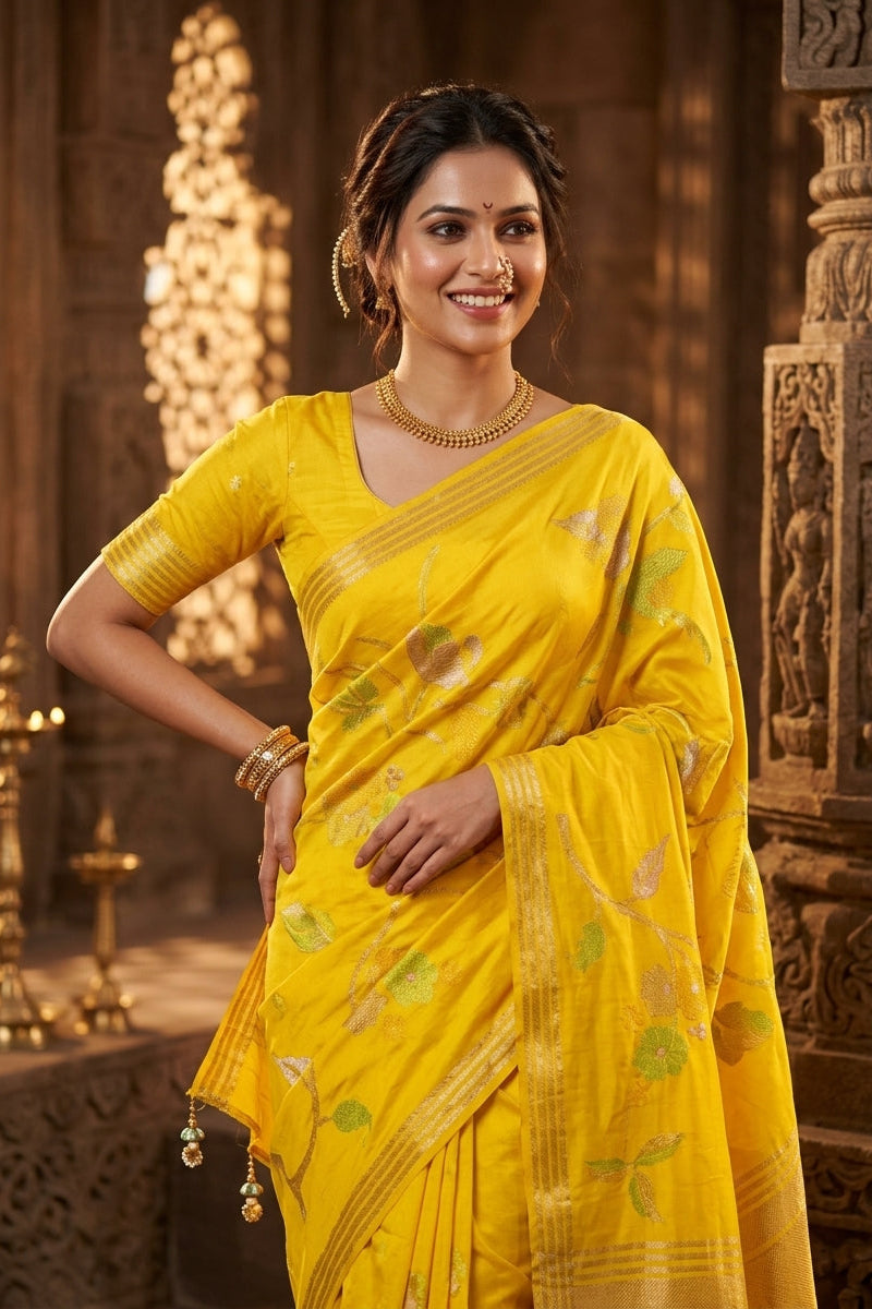 Rhythm of Drapes Crepe Khaddi Silk Saree