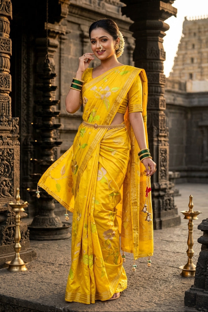 Rhythm of Drapes Crepe Khaddi Silk Saree