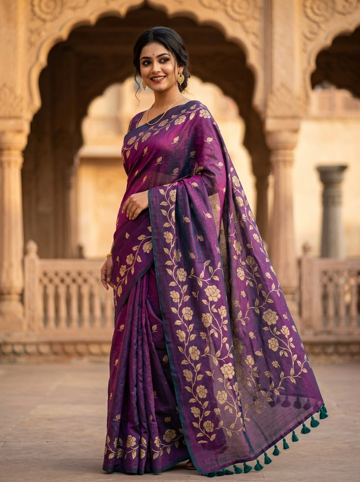 Pushpakunj Pure Mul Cotton Saree